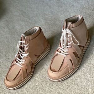 Hender Scheme 2016 natural leather high top boots